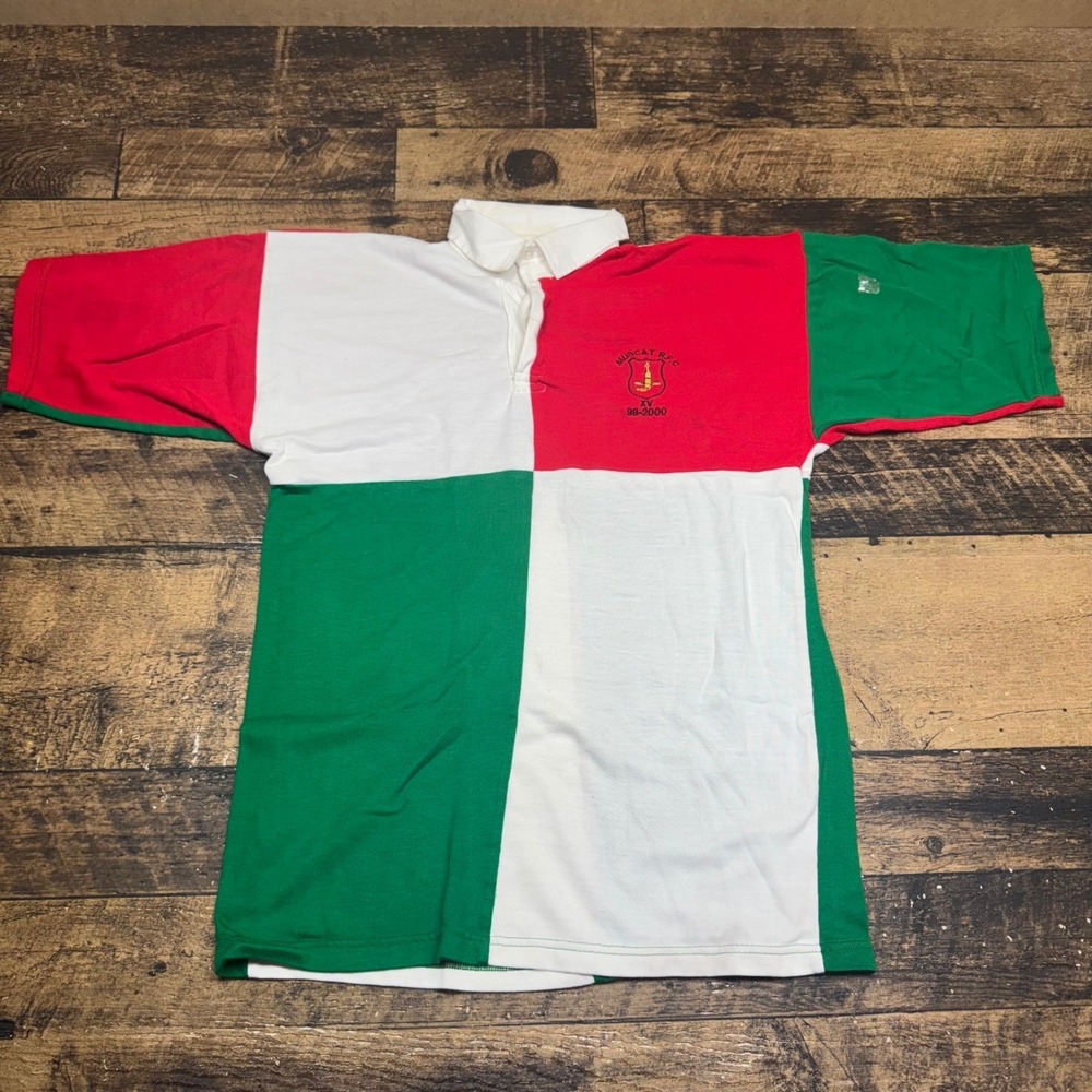 Halbro Muscat R.F.C XV Oman 99-2000 Red Polo Rugby Jersey Size 42" 107cm